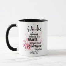 Teenage GODDAUGHTER Motivational Quote Floral