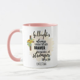 Teenage GODDAUGHTER Motivational Quote Sunflowers  Mug