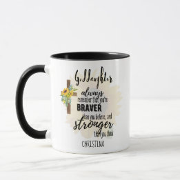 Teenage GODDAUGHTER Motivational Quote Sunflowers Mug