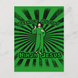Teenage Mutant Ninja Jesus Postcard