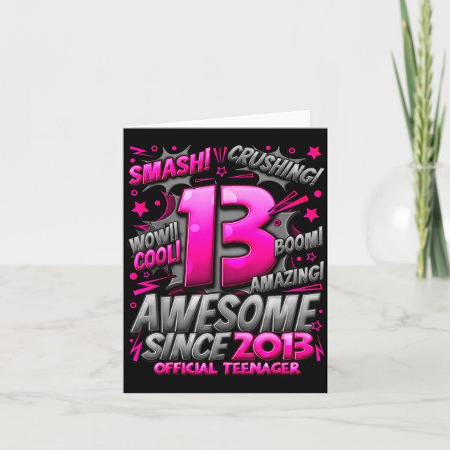 Teenager 13 Year Old Boys 13th Birthday Boy  Card (Front)