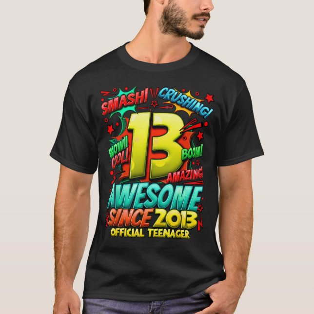 Teenager 13 Year Old Boys 13th Birthday Boy  T-Shirt (Front)