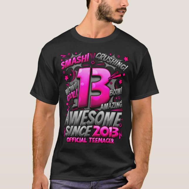 Teenager 13 Year Old Boys 13th Birthday Boy  T-Shirt (Front)
