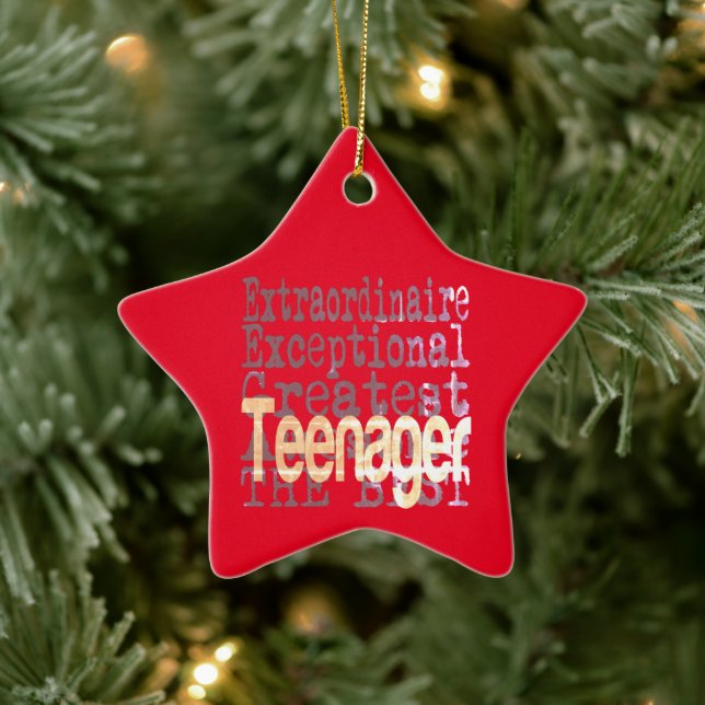 Teenager Extraordinaire Ceramic Ornament (Tree)