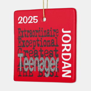 Teenager Extraordinaire CUSTOM Ceramic Ornament