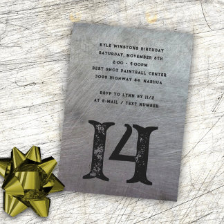 Teenager Grunge Metal Big Age Invitation