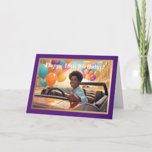 Teenager's 16th Birthday, 5" x 7" Folded Card