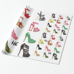 Teenager's shoe birthday wrapping paper for her