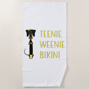 Teenie Weenie Bikini Dachshund Beach Towel