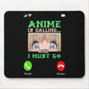 Teens Anime Merch Boys Mens  Girls Anime is Callin Mouse Pad