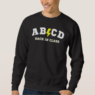 Teens Back To School Teacher Students Abcd Back In Sweatshirt