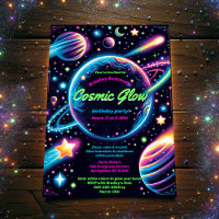 Teens Cosmic Glow Space Themed Birthday Party
