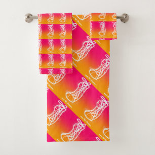 Teens Kids High Top Sneakers  Bath Towel Set