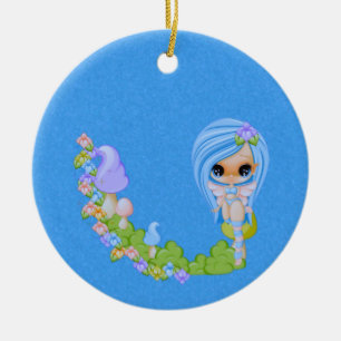 Teensy Fae Cute Faery Ceramic Ornament