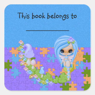 Teensy Fae Cute Faery Square Sticker