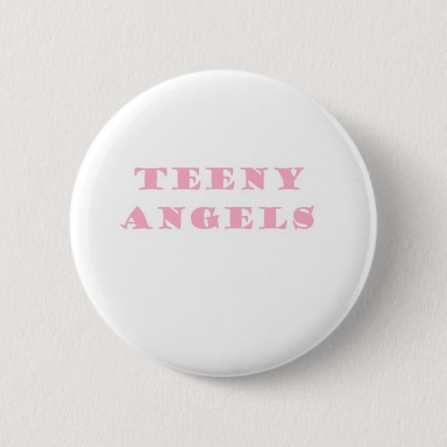 teeny angels 6 cm round badge (Front)