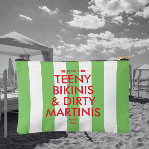 Teeny Bikinis & Dirty Martinis Beach Club Stripe Accessory Pouch