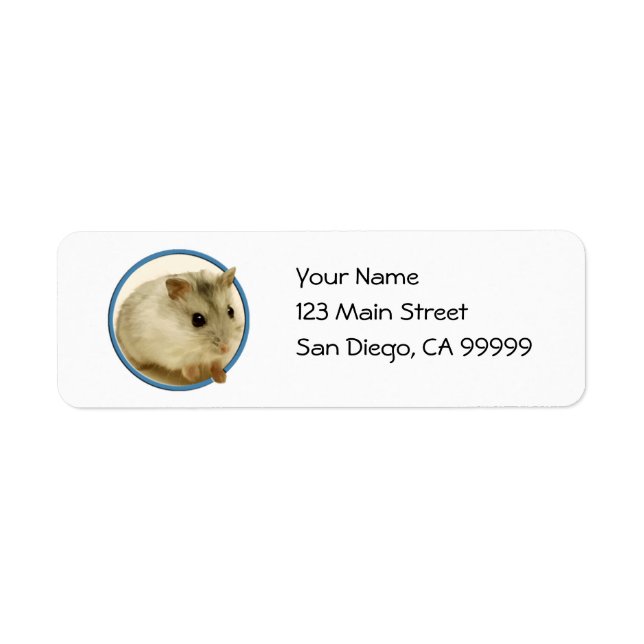 Teeny Hamster Return Address Label (Front)