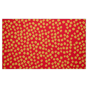 teeny retro flower pattern fabric 60s 70s