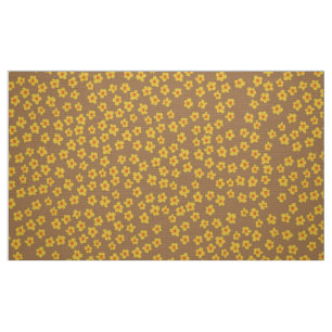 teeny retro flower pattern fabric 60s 70s