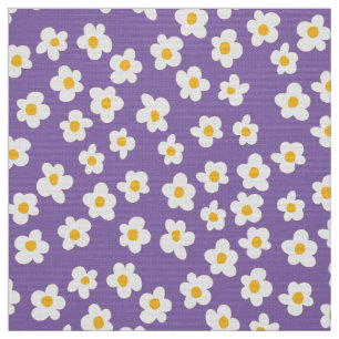 teeny retro flower pattern fabric 60s 70s