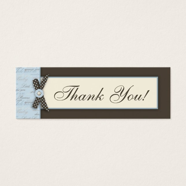 Teeny Toes BLU TY Skinny Gift Tag (Front)