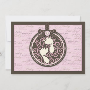 Teeny Toes PNK Invitation Card