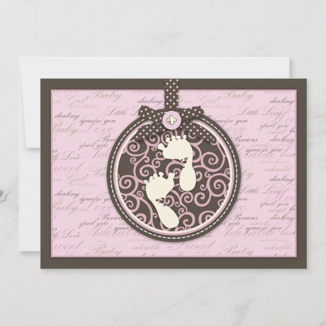 Teeny Toes PNK Invitation Card (Front)