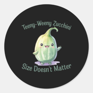 Teeny-weeny Zucchini Classic Round Sticker