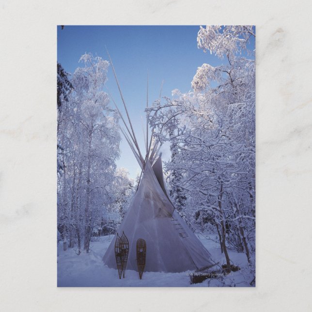 Teepee in Winter Postcard (Front)