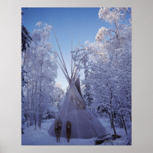 Teepee in Winter Poster