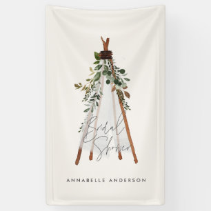 Teepee modern foliage bohemian backyard stylish banner