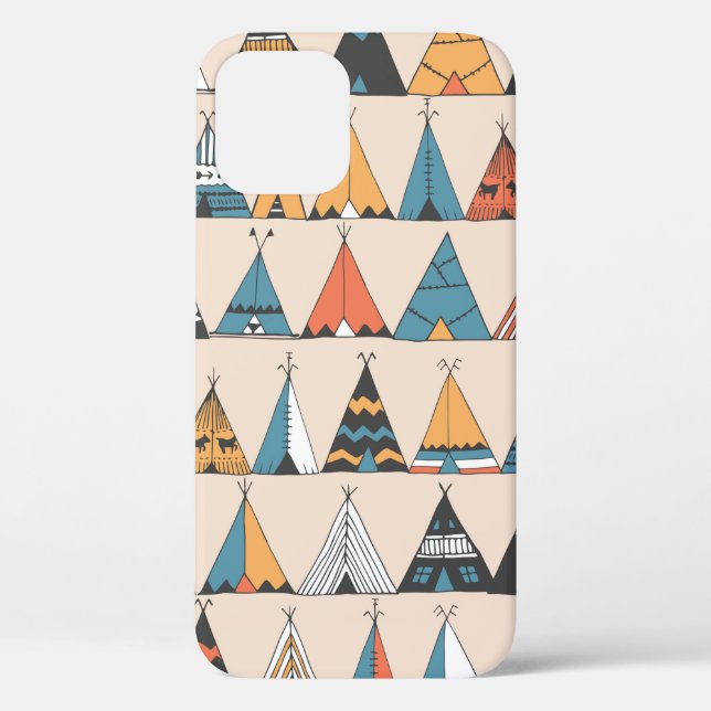 Teepee pattern. Wigwam native american summer tent Case-Mate iPhone Case (Back)