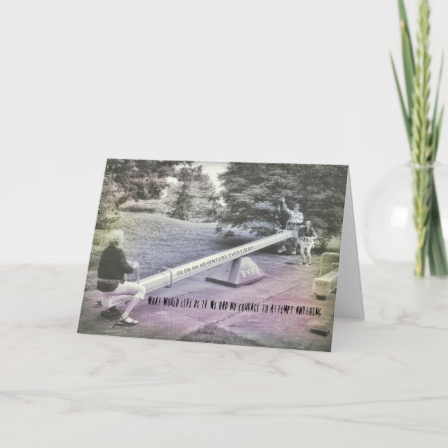 TEETER TOTTER Greeting Card (Front)