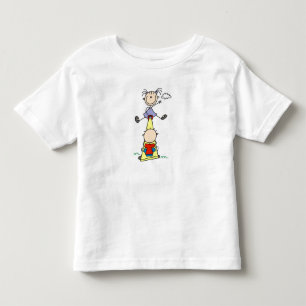 Teeter Totter Stick Figures Toddler T-Shirt