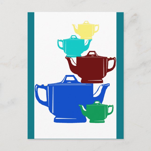 Teetering Teapots - Postcards (Front)
