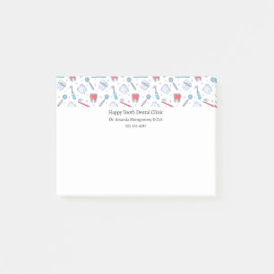 Teeth and Tools Dental Pattern Dentist Post-it Notes