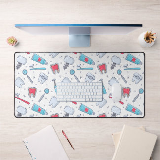 Teeth and Tools Dental Pattern Desk Mat