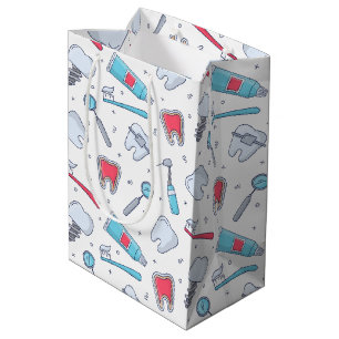 Teeth and Tools Dental Pattern Medium Gift Bag