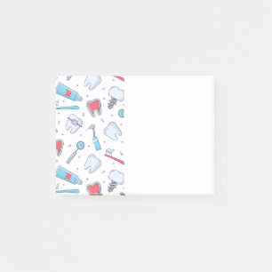 Teeth and Tools Dental Pattern Post-it Notes