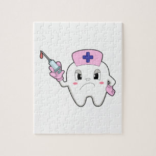Teeth as Nurse with Syringe.PNG Jigsaw Puzzle