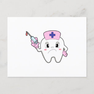 Teeth as Nurse with Syringe.PNG Postcard