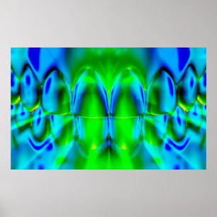 Teeth Bite Dentist Bright Colour Gradient Poster