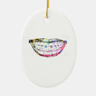 Teeth braces ceramic ornament
