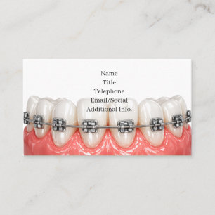 Teeth Braces Orthodontics Dentist Business Card