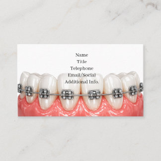 Teeth Braces Orthodontics Dentist Business Card