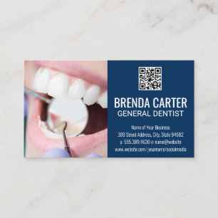 Teeth Cleaning QR Scan Code Business Card