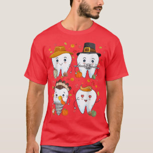 Teeth Dental Dentist Pumpkin Turkey Thanksgiving A T-Shirt