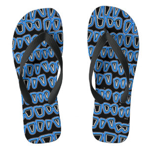 Teeth Dentist Dentistry Orthodontist NEON BLUE Thongs