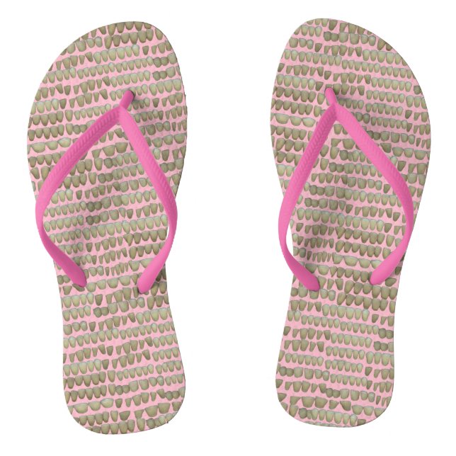 Teeth Dentist Dentistry Orthodontist Pink Oral Thongs (Footbed)